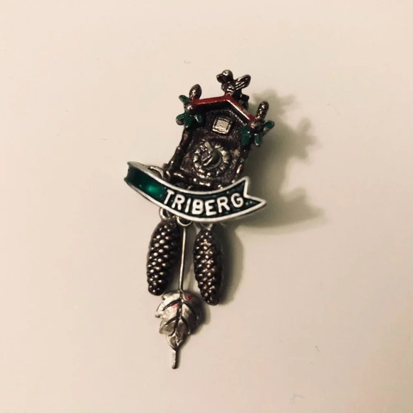 Vintage Triberg Germany Cuckoo Clock Souvenir Lapel Pin Brooch - Picture 10 of 10